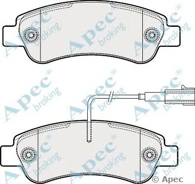 APEC BRAKING pad2037 -  Комплект тормозных колодок, дисковый тормоз
